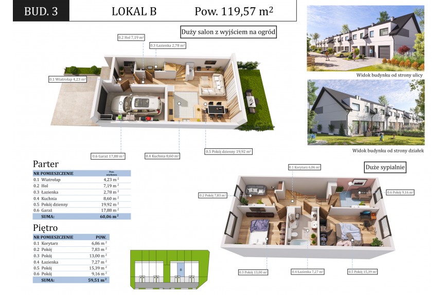 wrocławski, Długołęka, Dom z zabudowie szeregowej z garażem oraz ogrodem ok80m